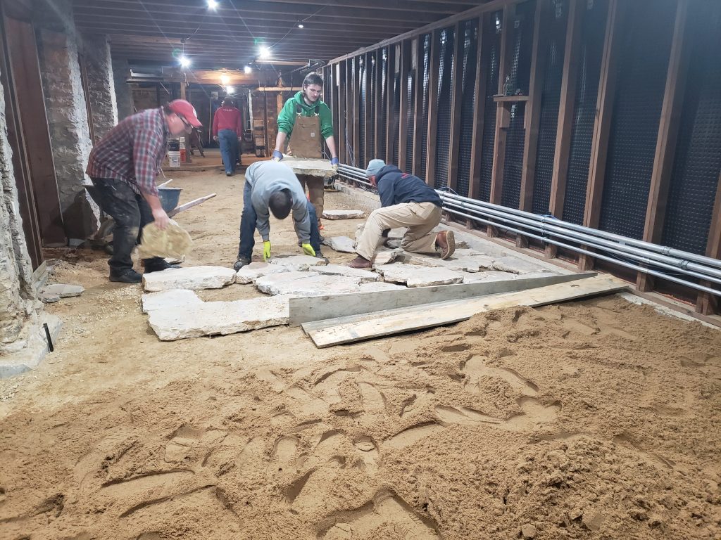 Southwest Tech Students Working Below Hillside Theatre. Historic Preservation